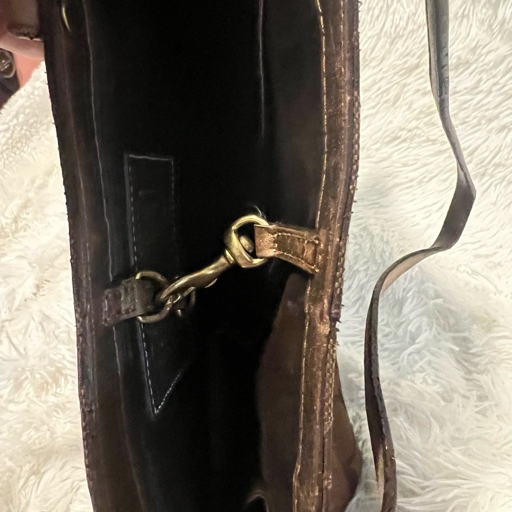 Coach Brown and Tan Signature Tote - Picture 4 of 10
